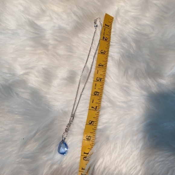 Swarovski crystal silver and blue necklace NEW